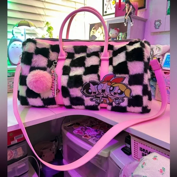 Dolls Kill Bags Womens Powerpuff Girls Fuzzy Weekender Duffle Weekender Travel Bag Poshmark